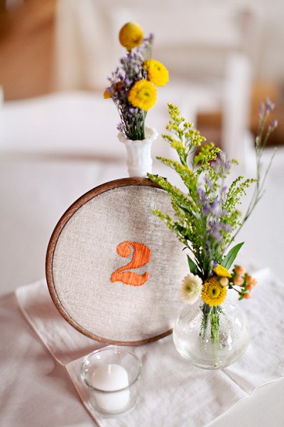 Wedding Table Numbers on Crochet Table Number